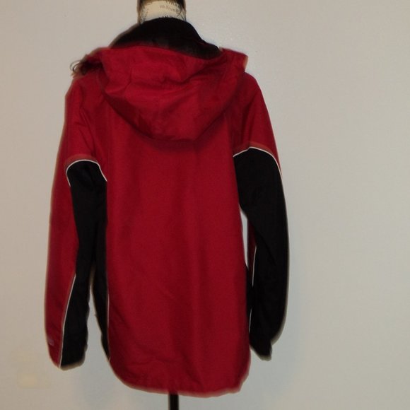 Pacific Trail Women's Small Jacket Coat Winter Ski Lined Red Black Pockets Zip - Picture 6 of 10